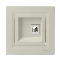 Розетка телефонна RJ11 4 контакти кремова Asfora, EPH4100123