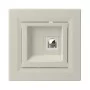 Розетка телефонна RJ11 4 контакти кремова Asfora, EPH4100123