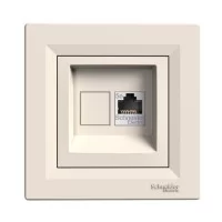 Розетка комп'ютерна Schneider Asfora RJ45 5e Крем (EPH4300123)