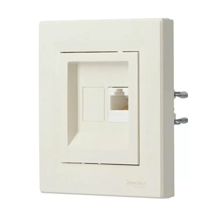 Розетка компьютерная Schneider Asfora RJ45 5e Крем (EPH4300123) отзывы - изображение 5