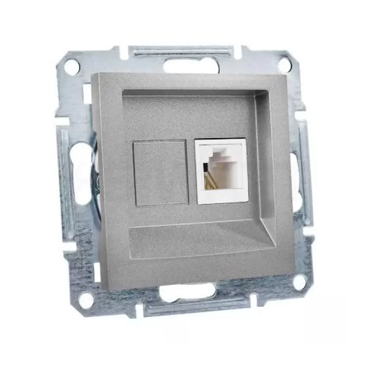 Розетка comp. kat5e UTP Schneider Asfora Алюміній (EPH4300161) - фотографія 2