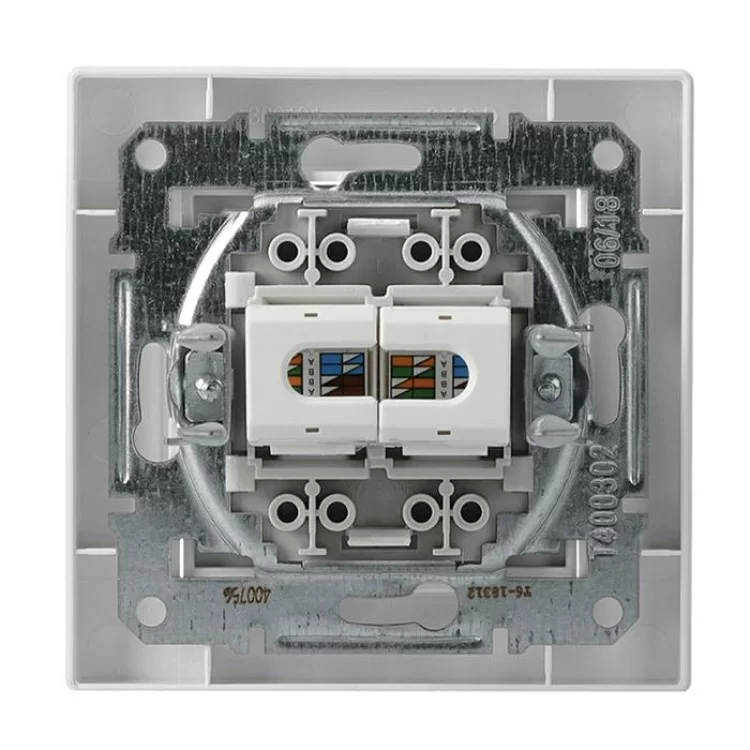 продаємо Розетка комп'ютерна RJ45 кат.6 UTP подвійна біла Asfora, EPH4800121 в Україні - фото 4