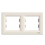 Рамка Schneider Asfora 2-місна горизонтальна Крем (EPH5800223)