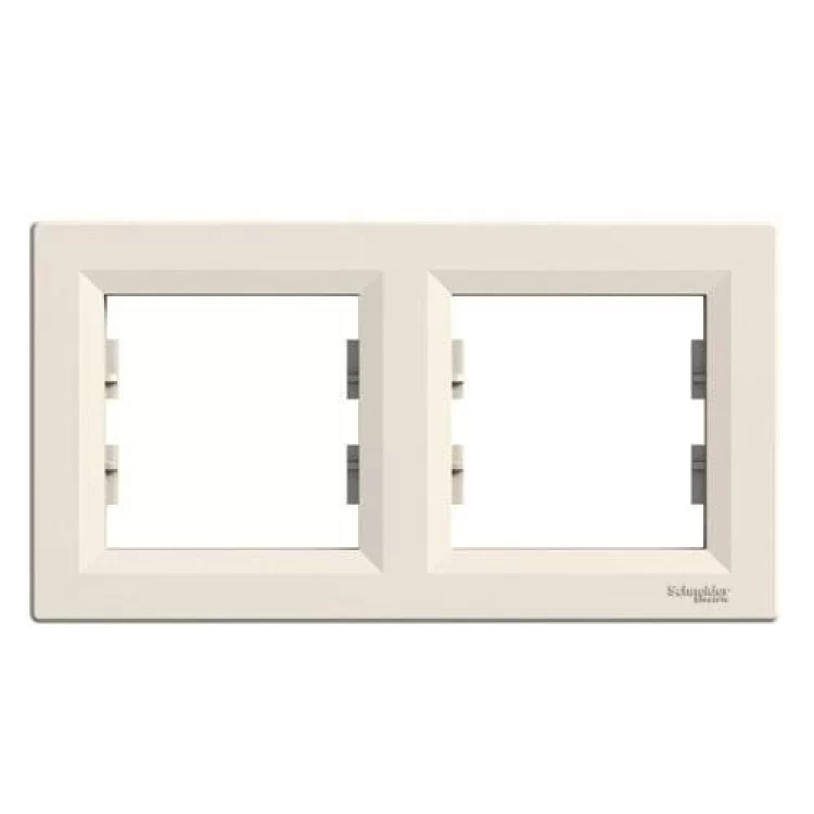 Рамка Schneider Asfora 2-местная горизонтальная Крем (EPH5800223) Рамка Schneider Asfora 2-местная горизонтальная Крем (EPH5800223)