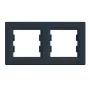 Рамка Schneider Asfora 2-местная горизонтальная Антрацит (EPH5800221)