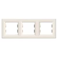 Рамка Schneider Asfora 3-місна горизонтальна Крем (EPH5800323)