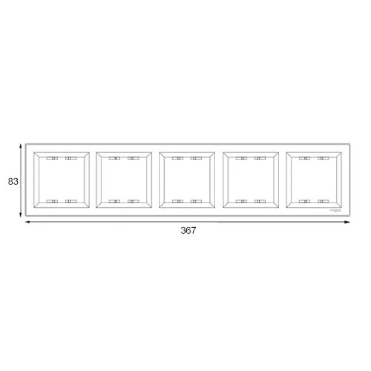 Рамка Schneider Asfora 5-місна горизонтальна Біла (EPH5800521) - фотографія 2