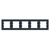 Рамка Schneider Asfora 5-местная горизонтальная Антрацит (EPH5800521)