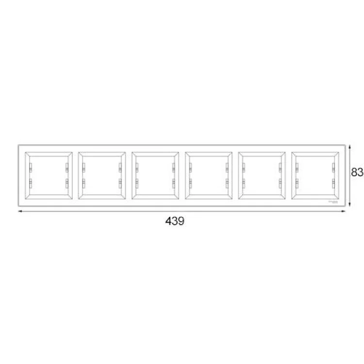 Рамка Schneider Asfora 5-місна горизонтальна Антрацит (EPH5800521) - фотографія 2