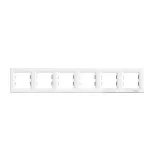 Рамка Schneider Asfora 6-местная горизонтальная Белая (EPH5800621)