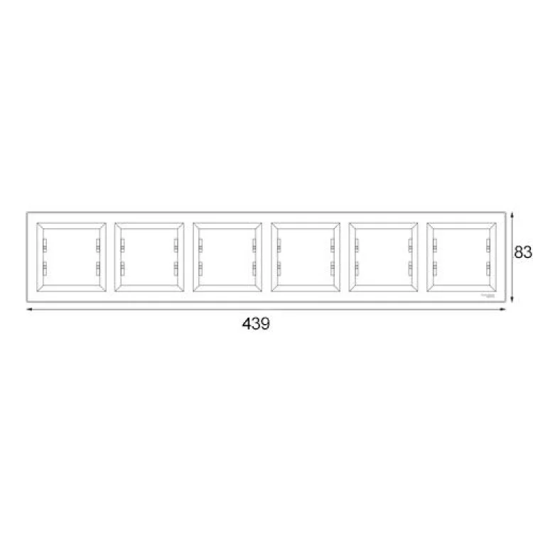 Рамка Schneider Asfora 6-місна горизонтальна Крем (EPH5800623) - фотографія 2