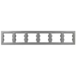 Рамка на 6 місць сталь Asfora, EPH5800662