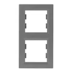 Рамка двойная вертикальная Schneider Asfora Алюминий (EPH5810261)