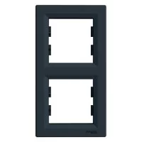 Рамка Schneider Asfora 2-місна вертикальна Антрацит (EPH5810221)