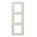 Рамка Schneider Asfora 3-местная вертикальная Крем (EPH5810323)