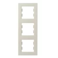 Рамка Schneider Asfora 3-местная вертикальная Крем (EPH5810323)