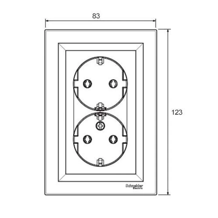 Розетка 2-а із заземленням Schneider Asfora Алюміній (EPH9900161) - фотографія 2