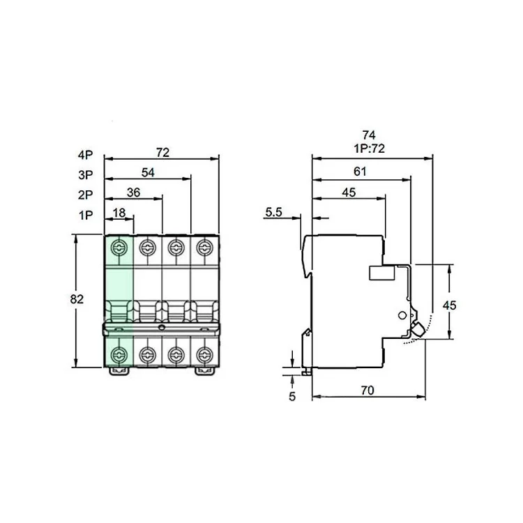 Автоматический выключатель EZ9 1p 6A В Easy9 Schneider Electric (EZ9F14106) цена 193грн - фотография 2