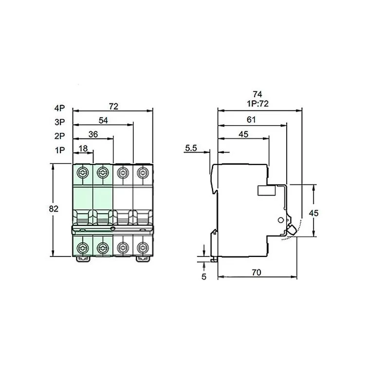 Автоматичний вимикач EZ9 2p 16A В ​​Easy9 Schneider Electric (EZ9F14216) ціна 414грн - фотографія 2