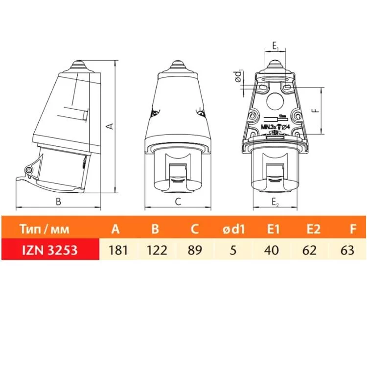 Настінний роз'єм Sez IZN3253 характеристики - фотографія 7