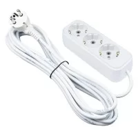 Подовжувач PiN 3p 3м із заземленням білий (803031)