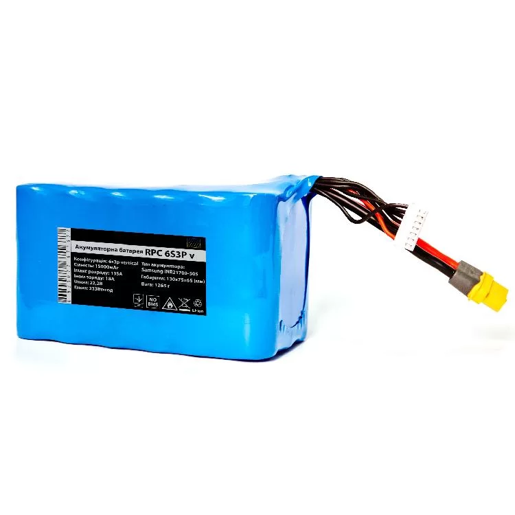 в продажу Акумулятор LiIon 6s3p Samsung 21700 15000 mah 90A INR21700-50S вертикальна BATKA dron (ЦБ021740042) - фото 3