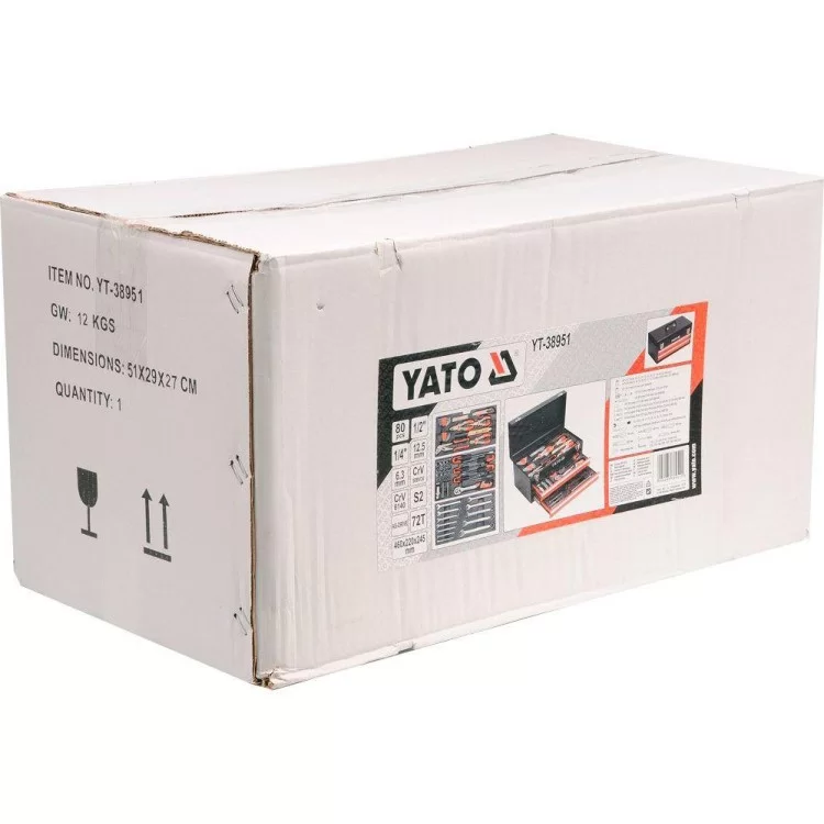 Ящик с инструментами 80 пр.YATO YT-38951 характеристики - фотография 7