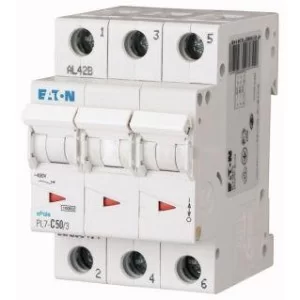 Автоматический выключатель Eaton (Moeller) PL7-C50/3 (263414)