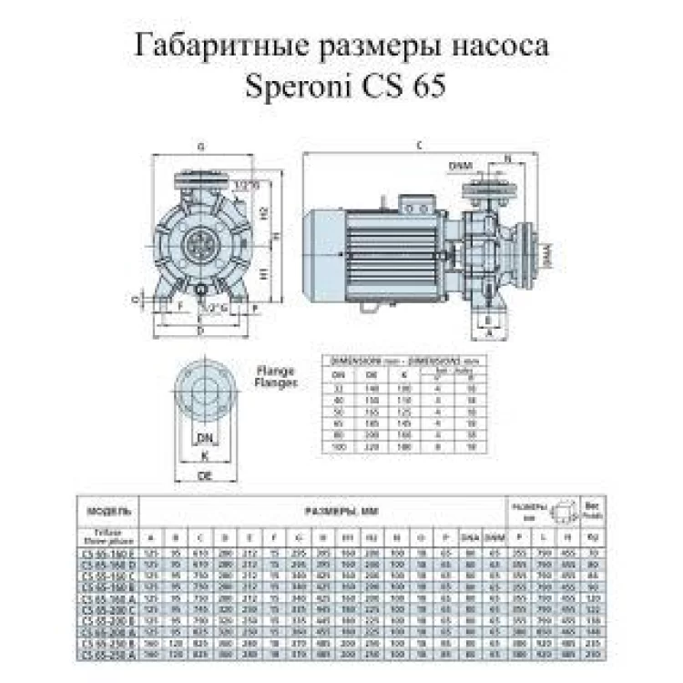 продаємо Насос поверхностный Speroni CS 65-160 D(101803280) в Україні - фото 4