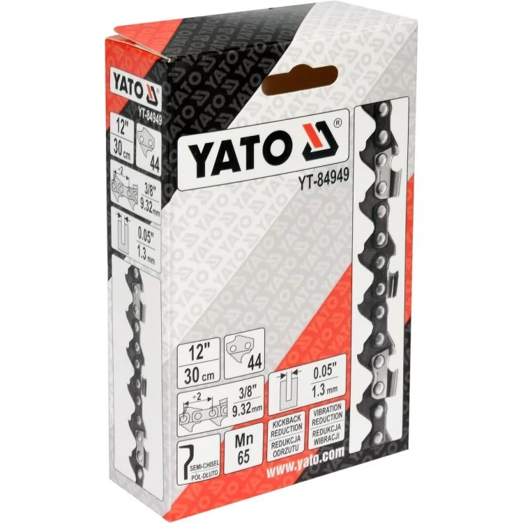 продаємо Цепь Yato 12х30 см (44 звена) с направляющей шиной YT-84927 (YT-84949) в Україні - фото 4