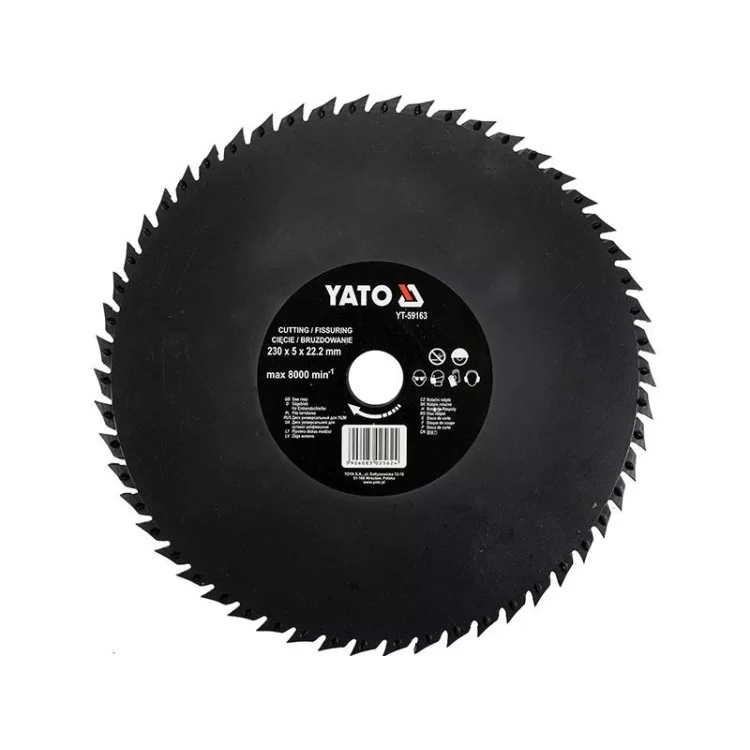 в продажу Пильный диск по дереву 230мм на большую болгарку Yato YT-59163 - фото 3