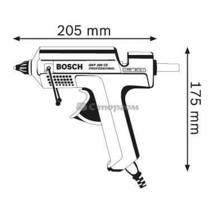 Клеительный пистолет Bosch GKP 200 CE (0601950703) ціна 7 218грн - фотографія 2