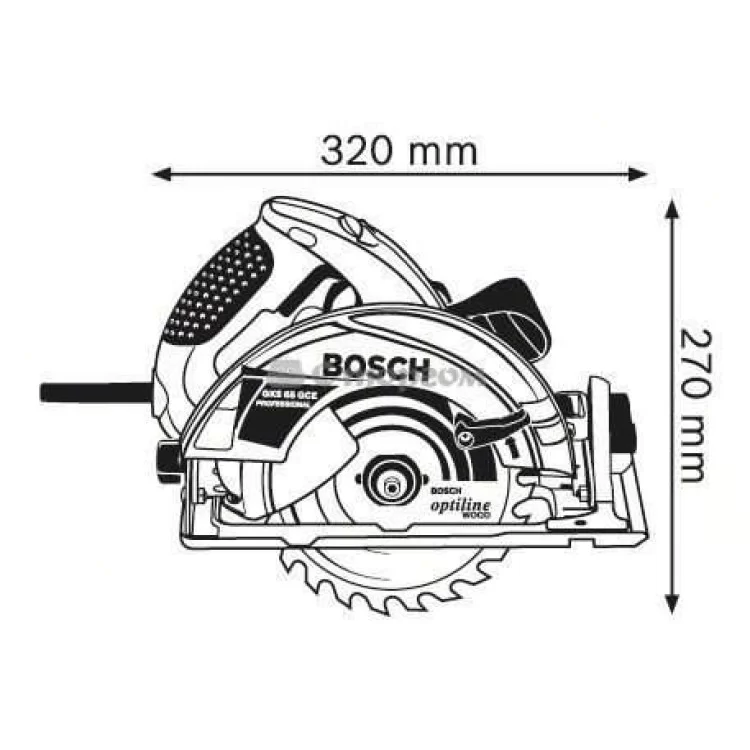 Пила дисковая Bosch GKS 65 GCE в коробке (0601668900) цена 13 877грн - фотография 2