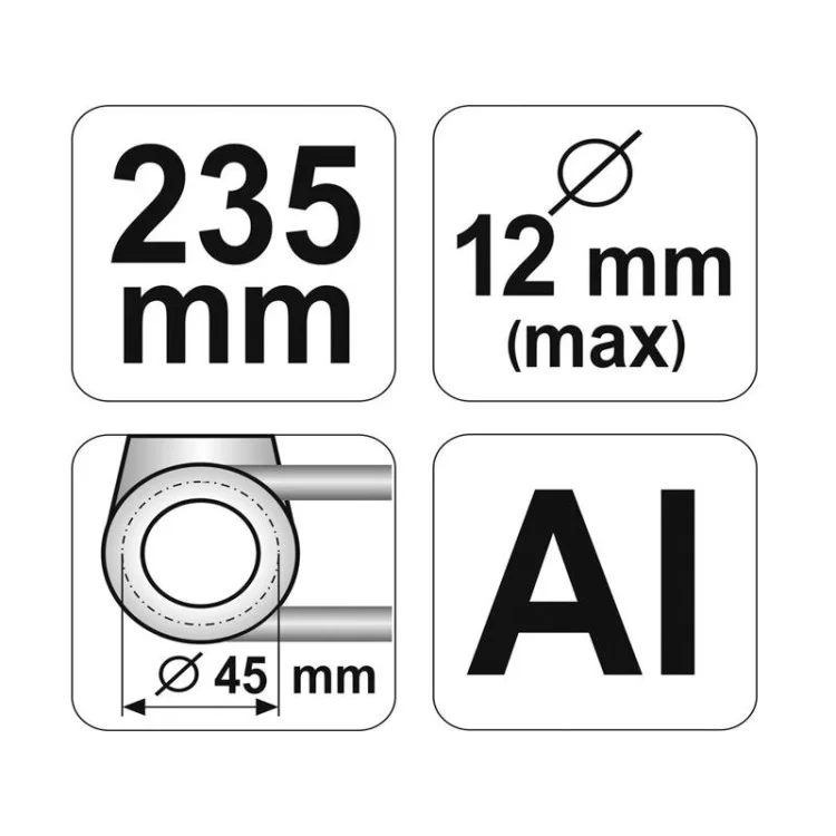 Трубогиб ручной для медных и тормозных трубок до 12мм Yato YT-0814 ціна 451грн - фотографія 2