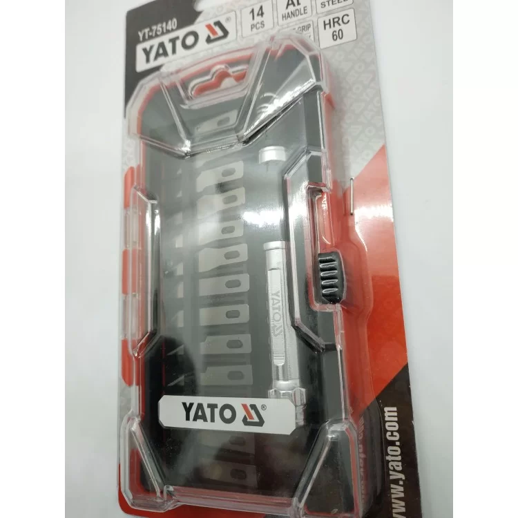 Нож скальпель со сменными лезвиями, набор 14 элем. YATO - YT-75140 обзор - фото 8