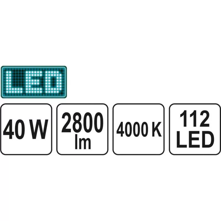 Светильник потолочный диодный с обрамлением 40 Вт, 2800 Lm, рамка 1200 х 300 х 15 мм YATO - YT-81947 характеристики - фотографія 7