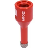 Сверло по керамике и гресу в сух. и мокр. режимах Yato 10мм, с алмазной кромкой, винтовое крепление М14 - YT-60443