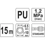 Шланг пневматический спиральный полиуретановый быстросъёмный; диаметр 6.5/10 мм, давление до 12 Bar, длина 15 м YATO - YT-24206