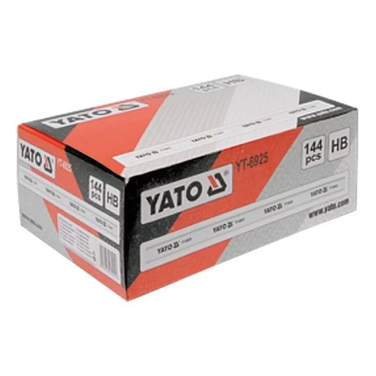 Карандаш столярный белый 245 мм х 15 мм упак. 144 шт. YATO - YT-6925 ціна 4 235грн - фотографія 2
