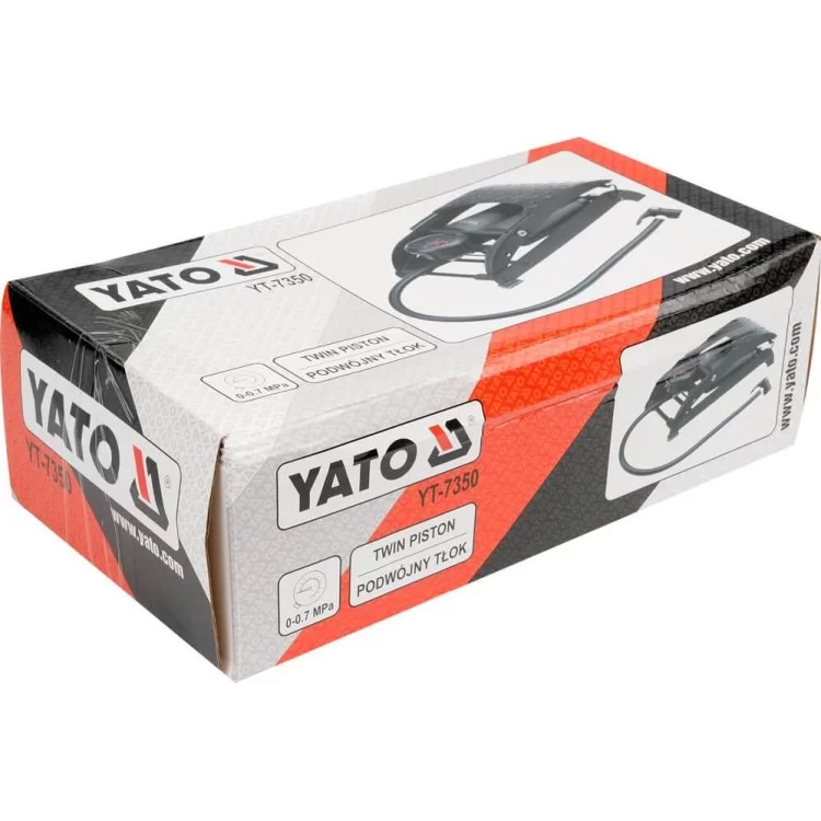 в продаже Насос ножной двойной с манометром YATO - YT-7350 - фото 3