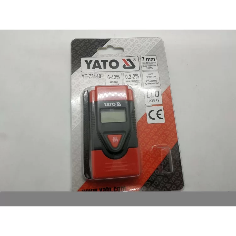 Вологомір електронний для деревини та будматеріалів в межах х 0,2 - 42% з макс. Глибиною відчуває. 7 мм Yato - YT-73140 характеристики - фотографія 7
