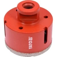 Свердло з кераміки та гресу в сухий. та мокр. режимах Yato 68мм, з алмазною кромкою, гвинтове кріплення М14 - YT-60447