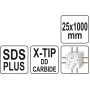 Сверло по железобетону YATO SDS-Plus Premium, 25 х 1000 мм, 4 режущие кромки - YT-41974