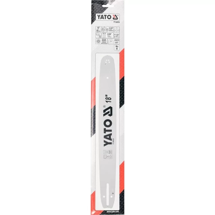 Шина направляющая цепной пилы 18"/45 см (72 звена) YATO - YT-84936 цена 490грн - фотография 2