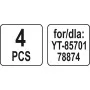 Мешки для пылесосов YT-85701 и 78874 YATO из фильтрационной бумаги, 4 шт - YT-85732