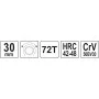 Ключ накидной, изогнутый с трещоткой YATO 30 мм, HRC 42-48, с прорезиненной эргономичной ручкой - YT-02387