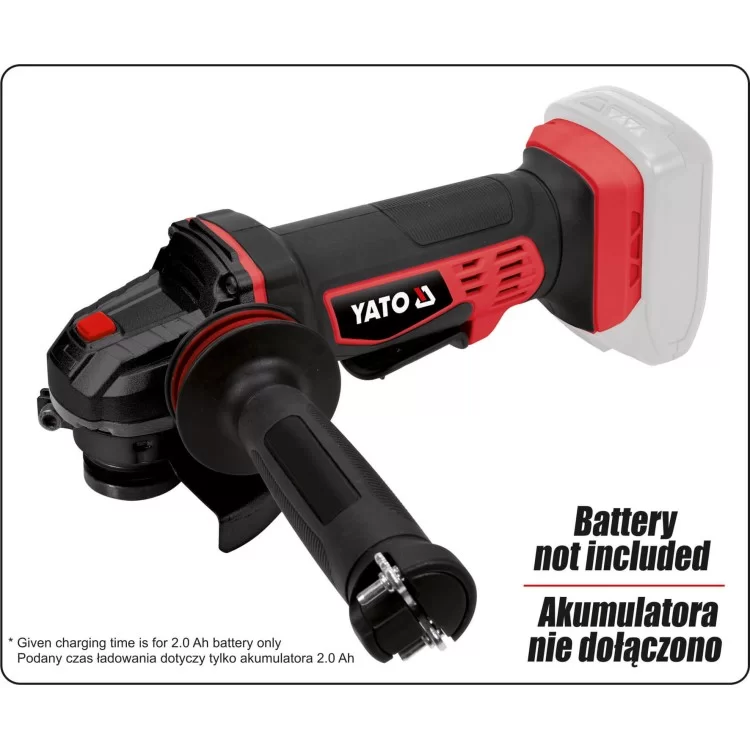 в продаже Шлифмашина угловая аккумуляторная Yato для диска 125 мм (без аккумулятора) - YT-82827 - фото 3