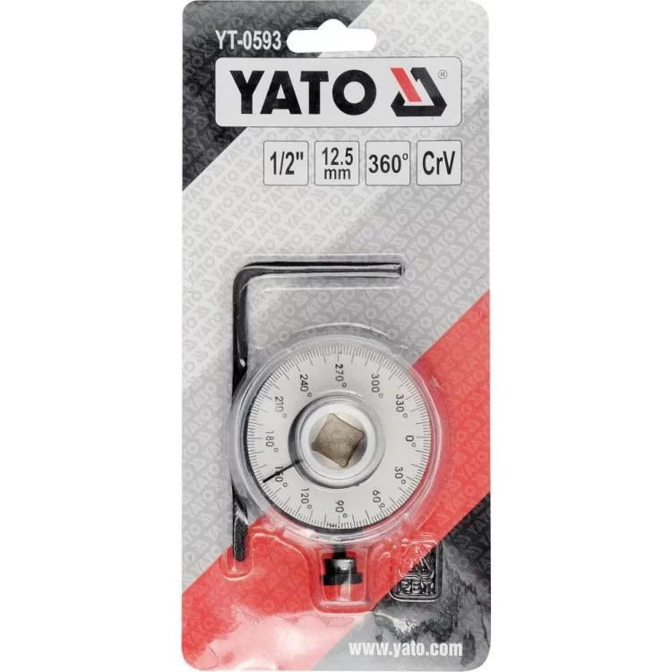 Угломер для докручивания болтов, на кв. 1/2" YATO - YT-0593 ціна 220грн - фотографія 2