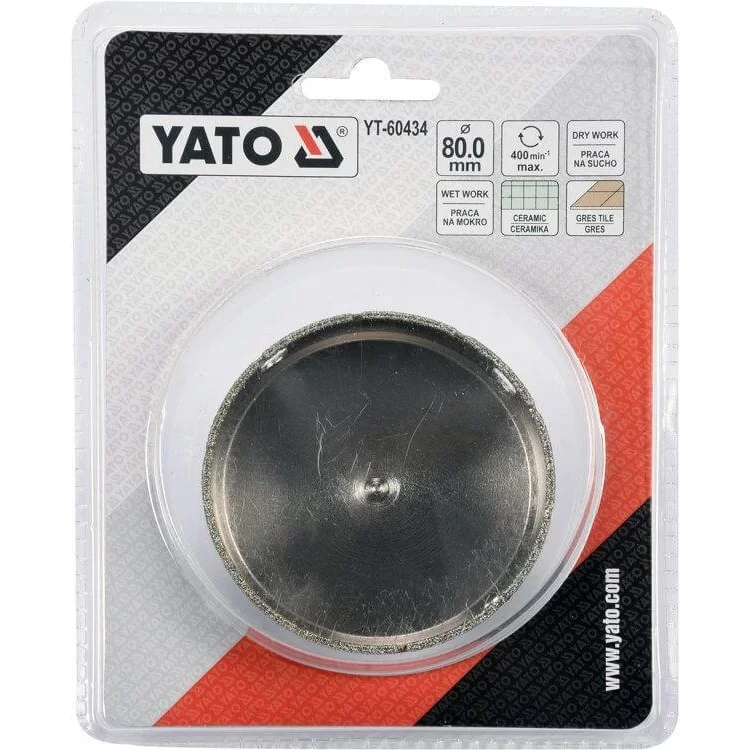 в продаже Сверло по гресу и керамике YATO 80 мм, при сухом и мокром режимах - YT-60434 - фото 3