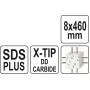 Сверло по железобетону YATO SDS-Plus Premium, 8 х 460 мм, 4 режущие кромки - YT-41952